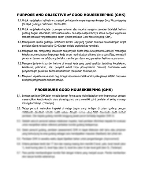 SOLUTION Standar Operasional Prosedur Good Housekeeping Distribution