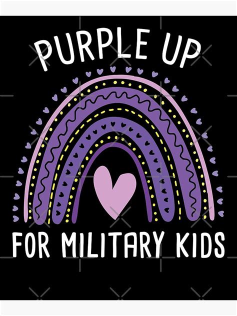 Month Of The Military Child Quote Purple Up For Military Kids Poster