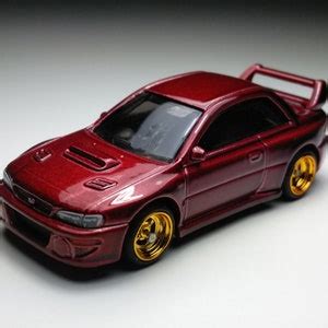 Subaru Impreza Wrx Sti Hot Wheels Custom Real Rubber Tires Etsy