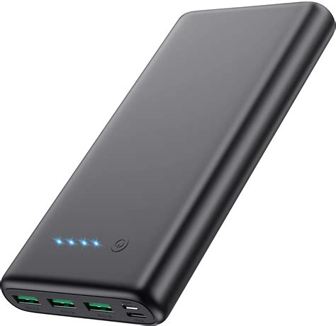 QTshine Power Bank 36800mAh Externer Akku, USB C Powerbank mit 4LEDs ...
