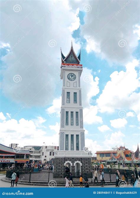 The Clock Tower Of Bukittinggi Or Jam Gadang Is The Landmark Of