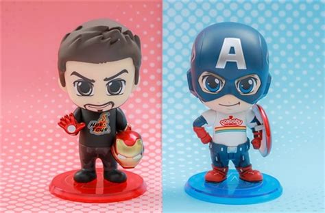 Hot Toys AVENGERS ENDGAME STEVE ROGERS TONY STARK HOT TOYS EXCLUSIVE COSBABY S BOBBLE