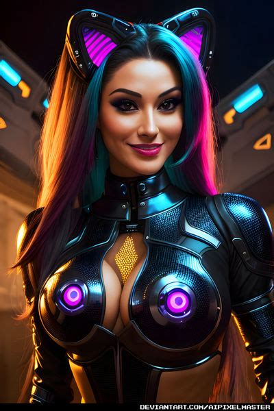 Sexy Futuristic Long Haired Brunette Space Babe By Aipixelmaster On Deviantart