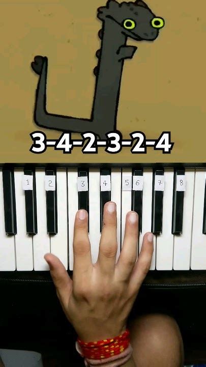 Toothless Dancing Meme Song Piano Tutorial Pianotutorial Shorts Youtube