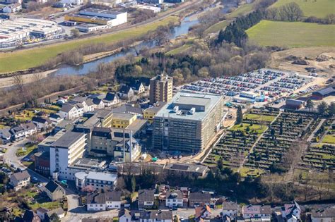 Arnsberg Von Oben Baustelle F R Einen Erweiterungs Neubau Auf Dem