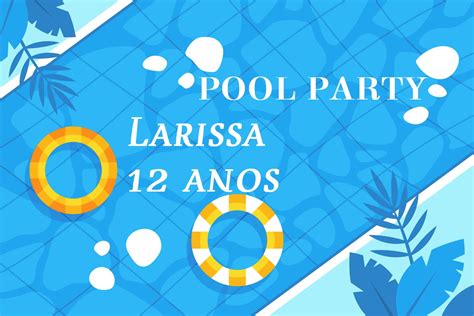 Painel De Festa Pool Party Personalizado Elo