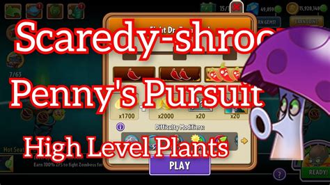 Scaredy Shroom Penny S Pursuit High Level Plants Plants Vs Zombies 2