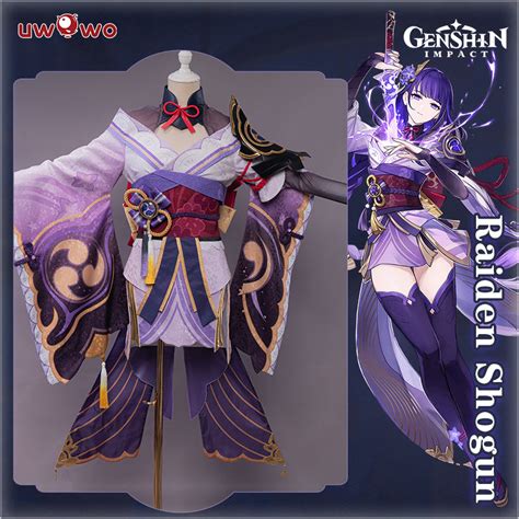 【in Stock】uwowo Game Genshin Impact Inazuma Baal Raiden Shogun Cosplay Uwowo Cosplay