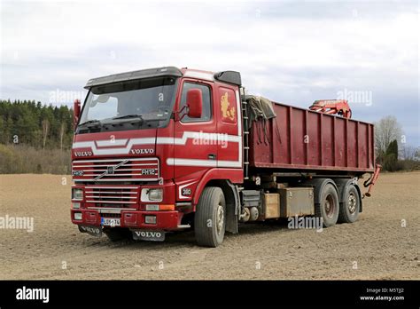 Salo Finland April Early Volvo Fh Tipper Truck Parked On