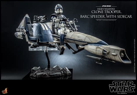 Hot Toys TMS 77 Star Wars The Clone Wars Heavy Weapons Clone Trooper Barc Speeder With