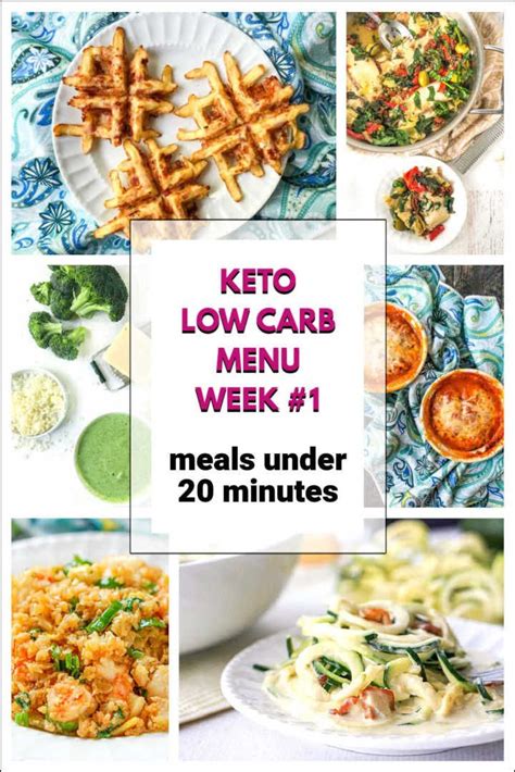 Keto Meals Under 20 Minutes Keto Weekly Menu Plan Recipes Week 1 Low Carb Menu Planning