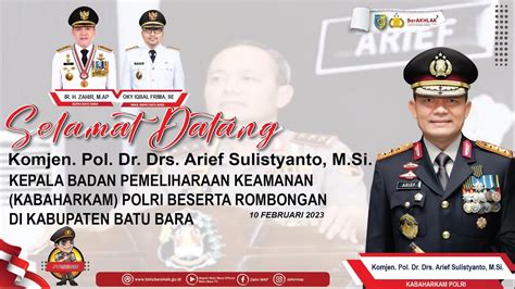 Kunjungan Kerja Kabaharkam Polrikomjen Pol Dr Drs Arief Sulistyanto