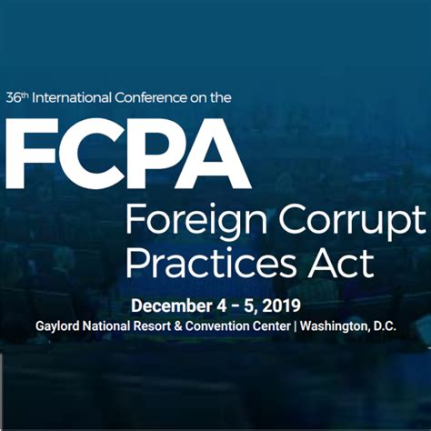 4 5122019 36th International Conference On The Fcpa Pohlmann And Company