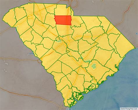 Map of Chester County, South Carolina - Thong Thai Real