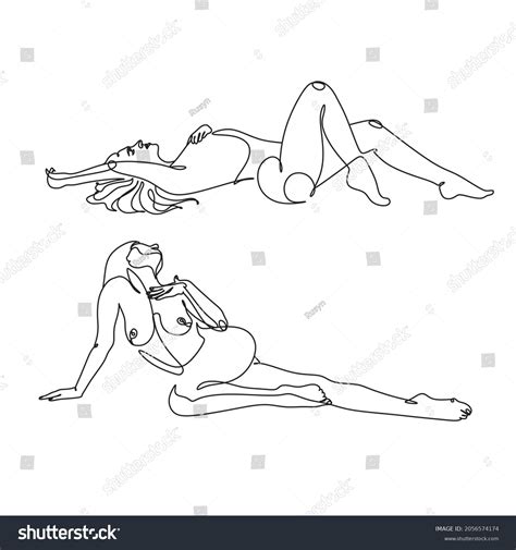 Sketch Nude Woman Lying Naked Woman Stock Vector Royalty Free Shutterstock