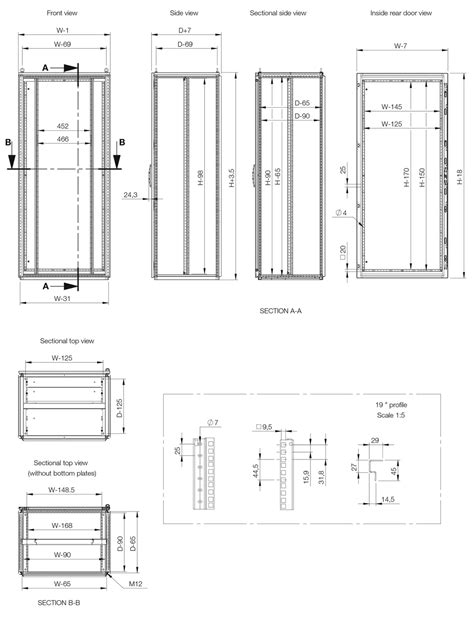 mild steel ip protected lct rack mci nvent hoffman