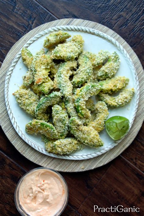 Baked Avocado Fries PractiGanic Vegetarian Recipes And Organic Living