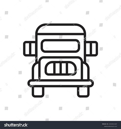 School Bus Outline Icon Vector Illustration Stock Vector (Royalty Free) 2191911107 | Shutterstock