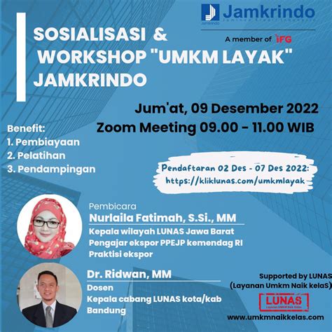 Sosialisasi Workshop Umkm Layak Jamkrindo Event Lunas Layanan