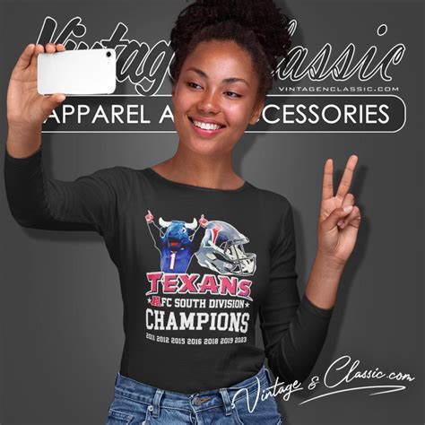 Houston Texans Mascot AFC South Division Champions Shirt ...