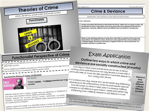 Aqa Sociology Year 2 Crime And Deviance Perspectives Of Crime Complete Section Teaching