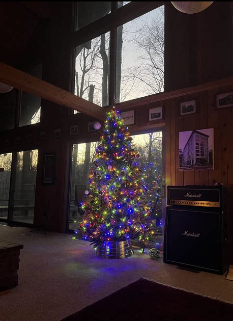 Christmas tree at our cabin : r/CabinPorn