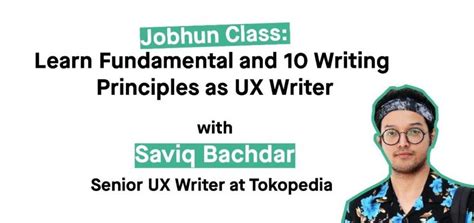 Beli Tiket Learn Fundamental And 10 Writing Principles As Ux Writer