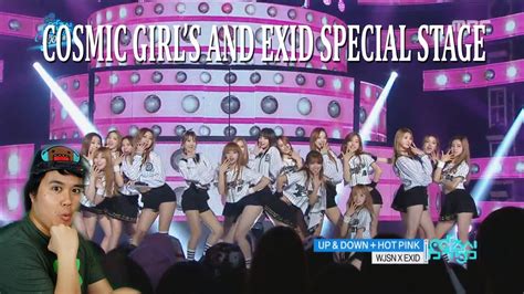 Special Stage Cosmic Girls Exid Updown Hot Pink X Show Music Core Reaction