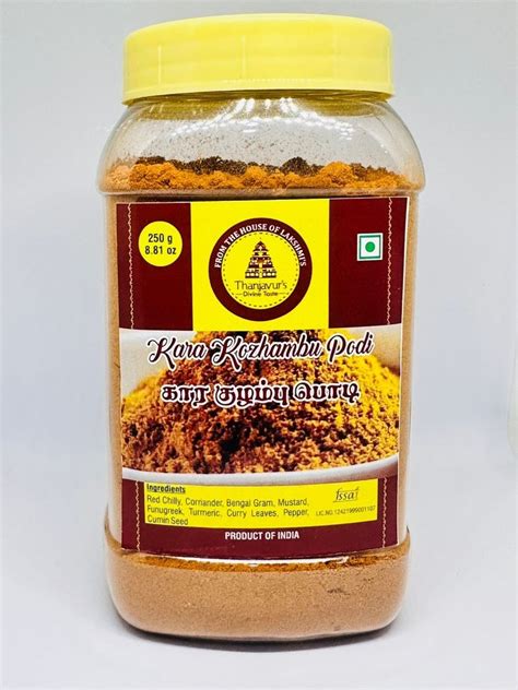 Kara Kozhambu Podi Sabzi Masala Powder Packaging Size Gm At Rs