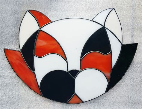 Calico Cat Stained Glass Suncatcher