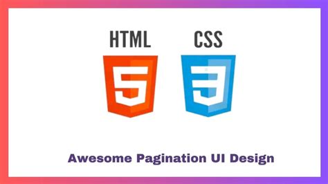 Create An Awesome Pagination UI Design With HTML CSS