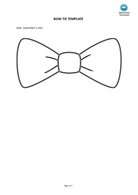 Bow Tie Templates Printable