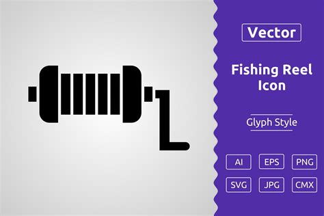 Vector Fishing Reel Glyph Icon Graphic By Muhammad Atiq Creative Fabrica