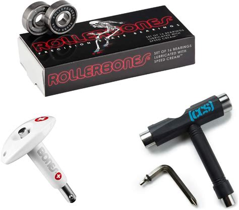 Bones Rollerbones Bearings 16 Pack Bearing Tool And A