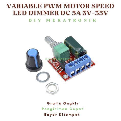 Pwm Dc Motor Speed Dimmer V A Pengatur Kecerahan Lampu Led W