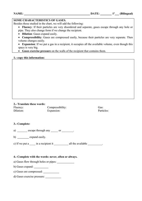 Unit 04 States Of Matter Worksheet Pdf