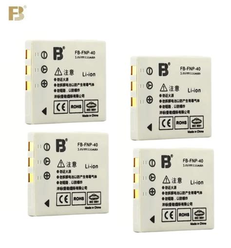 FB 灃標 4 Pcs Panasonic CGA S004 CGA S004E FujiFilm NP 40 Lithium Ion