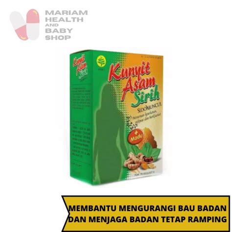 Jual SIDOMUNCUL Kunyit Asam Sirih Box Isi 5 Sachet 25gr Shopee Indonesia