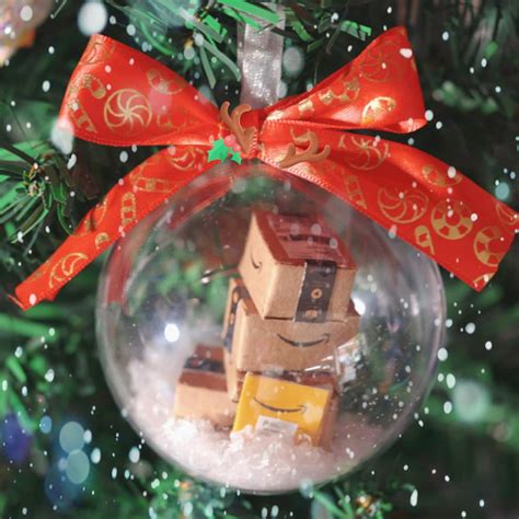 DUORTE Funny Mini Packages Clear Ornaments Ball, Christmas Ornament