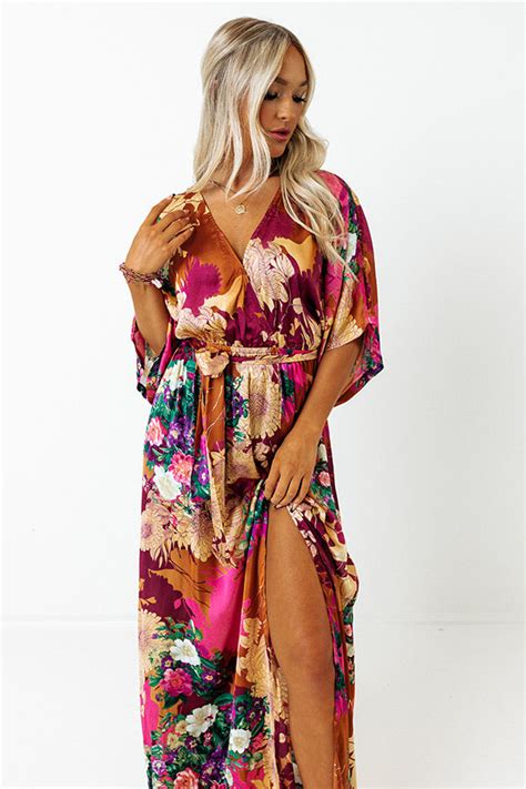 Caught Up In Love Satin Maxi • Impressions Online Boutique