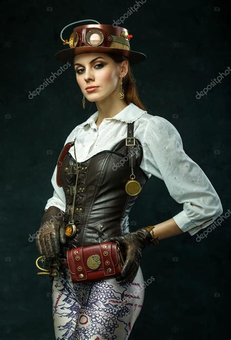 Steampunk Girl Background