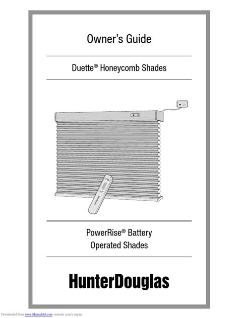 Hunter Douglas Duette Owner's Manual en | PDF | Screw | Manufactured Goods