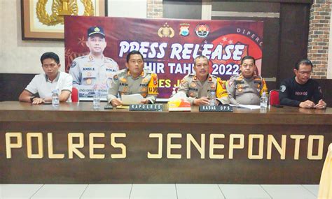 Selama Tahun 2022 Ini Jumlah Kasus Yang Ditangani Polres Jeneponto