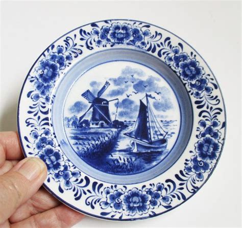 Royal Delfts Blauw Plate Crown R Handwerk Classic Vintage Etsy