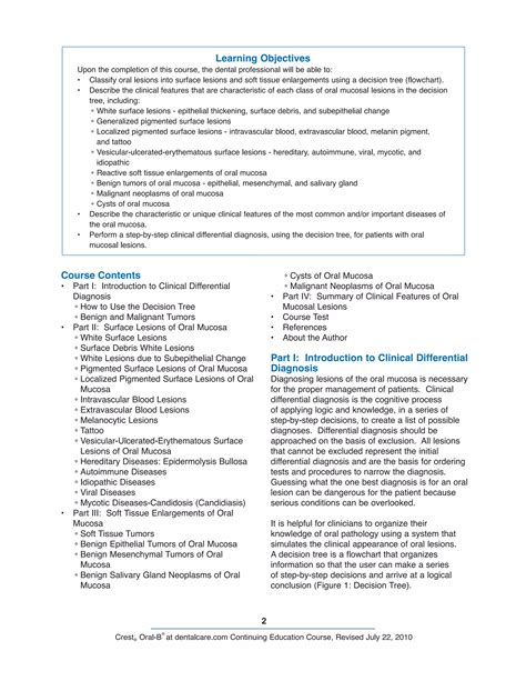 Differential Dignosis of Oral Mucosal lesions | PDF