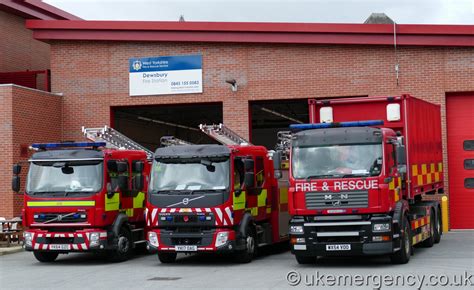 West Yorkshire Fire And Rescue Service The Line Up At Dewsbury Fire