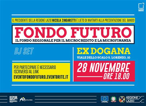 Presentazione Del Bando Fondo Futuro Lazioeuropa Archivio