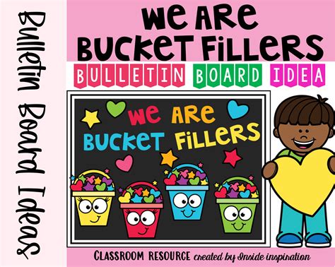 We Are Bucket Fillers Kindness Writing Bulletin Board Kit Etsy