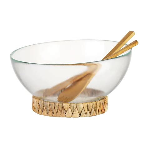 Salad Bowl With Salad Servers And Bamboo Stand Mixing Bowl Set | Shop ...