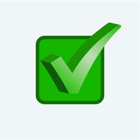 Premium Vector Green Check Mark Approval Sign Isolated On White